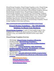 Wizard Design Templates review demo-- Wizard Design Templates FREE bonus