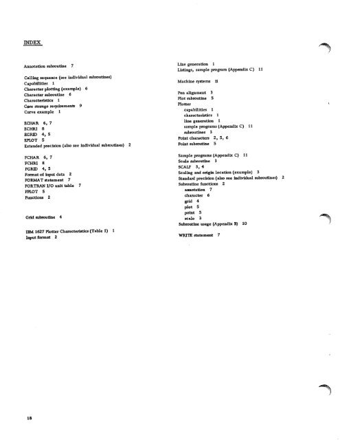 Systems Reference Library IBM 1130/1800 Plotter Subroutines