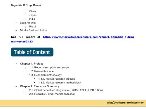 Global Hepatitis C Drug Market Is Set for Rapid Growth, to Reach Around USD 27.63 Billion in 2021