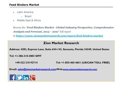 Feed Binders Market