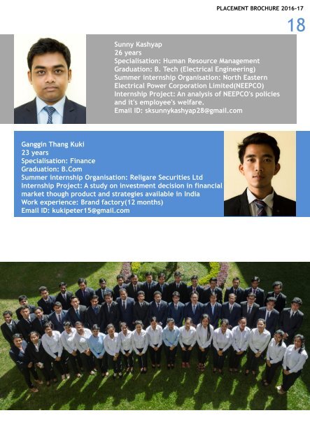 MBA PLACEMENT BROCHURE  2017