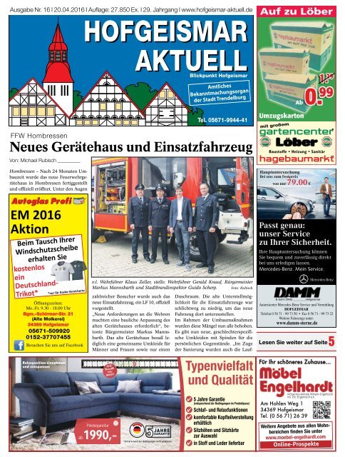 Hofgeismar Aktuell 2016 Kw 16