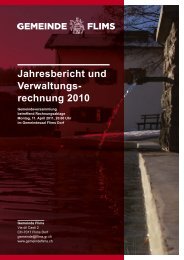 Jahresbericht und Verwaltungs- rechnung 2010 - Gemeinde Flims