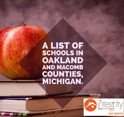 A List of Schools In Oakland And Macomb Counties, Michigan.