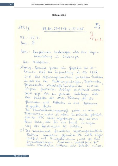 Spolková zpravodajská služba a pražské jaro 1968