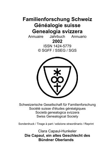 Familienforschung Schweiz Généalogie suisse Genealogia svizzera