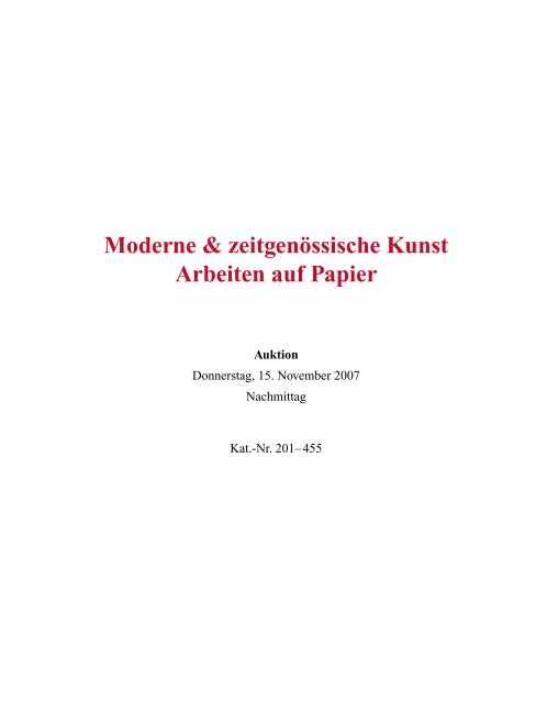 Moderne & zeitgenössische Kunst Arbeiten auf Papier