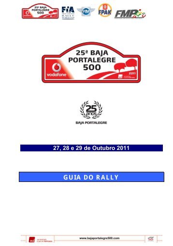 BAJA PORTALEGRE 2011 - GUIA DO RALI 1 - FPAK