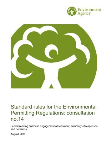 Standard rules for the Environmental Permitting Regulations consultation no.14