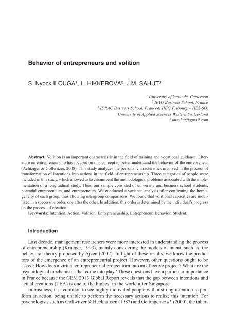 RESPONSIBLE ENTREPRENEURSHIP VISION DEVELOPMENT AND ETHICS