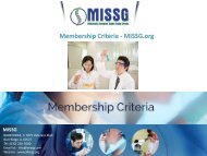 Membership Criteria - MISSG.org