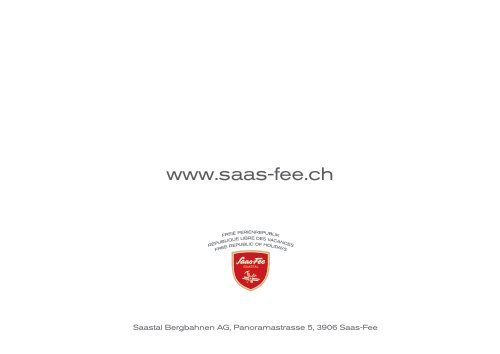 Neue Image Broschüre Eis Pavillon Saas-Fee