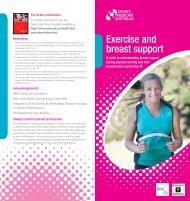 Exercise and breast support - Sports Medicine Australia