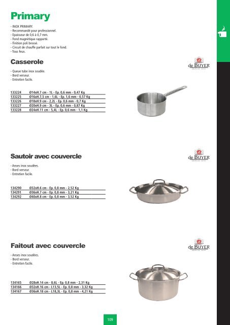 Art de la table - Ustensiles de cuisine