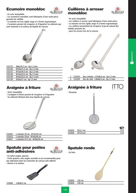 Art de la table - Ustensiles de cuisine