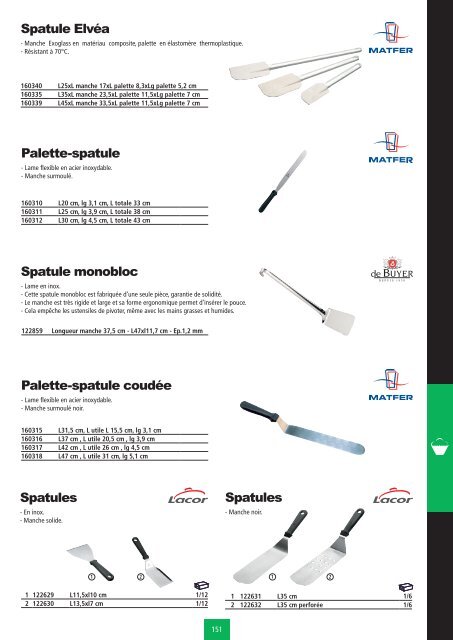 Art de la table - Ustensiles de cuisine