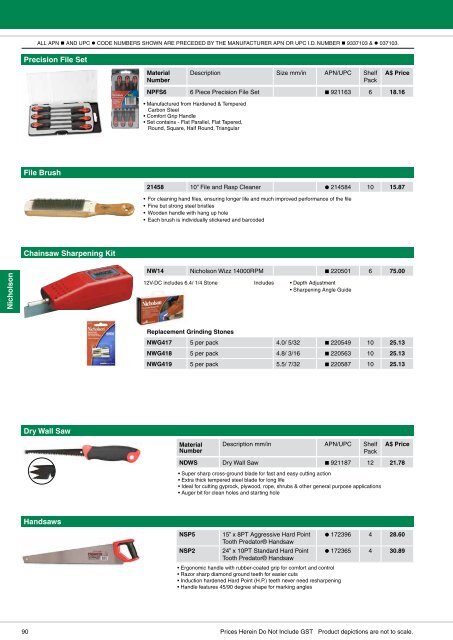 ATG Hand Tools Catalogue 2016