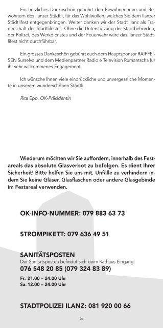 Städtlifest - Stadt Ilanz