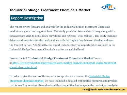 Industrial Sludge Treatment Chemicals Market