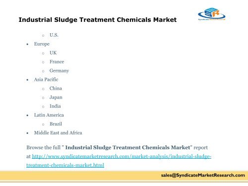 Industrial Sludge Treatment Chemicals Market