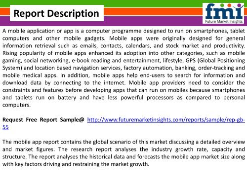 Mobile Application Market Forecast and Segments, 2014-2020