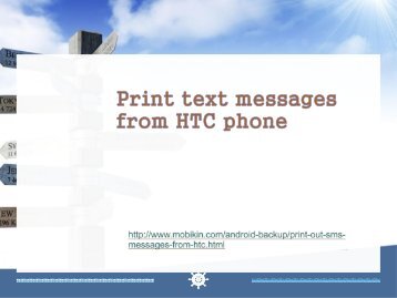 Print text messages from HTC phone