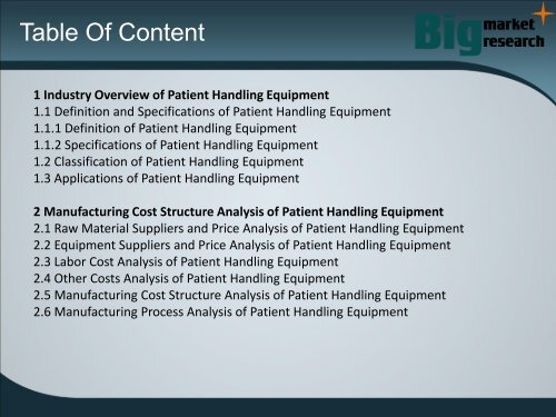 Global Patient Handling Equipment Industry 2016 Strategies, Trends & Foreacast