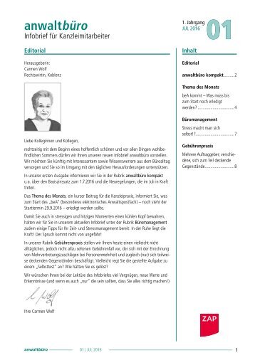 Infobrief anwaltbuero 01/2016