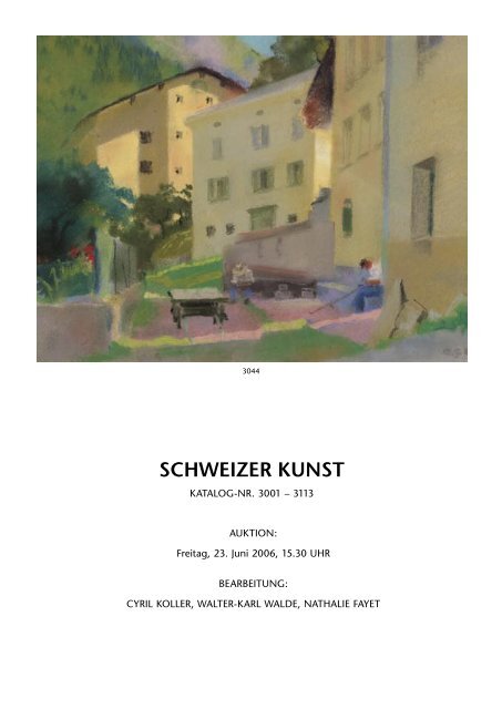 Schweizer Kunst Koller Auktionen
