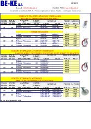 22 RUEDAS ACERO INOXIDABLE NACIONALES