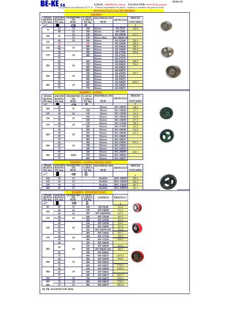 18 RUEDAS SUELTAS DE HIERRO