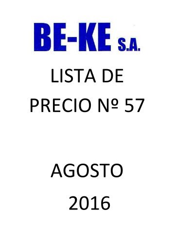 Beke - Agosto 2016