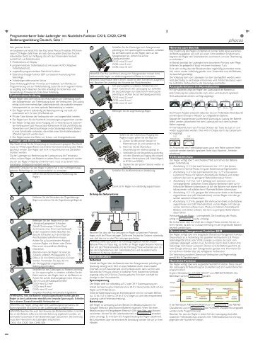 Programmierbarer Solar-Laderegler mit Nachtlicht-Funktion CX10 ...