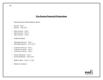 Financial Projections