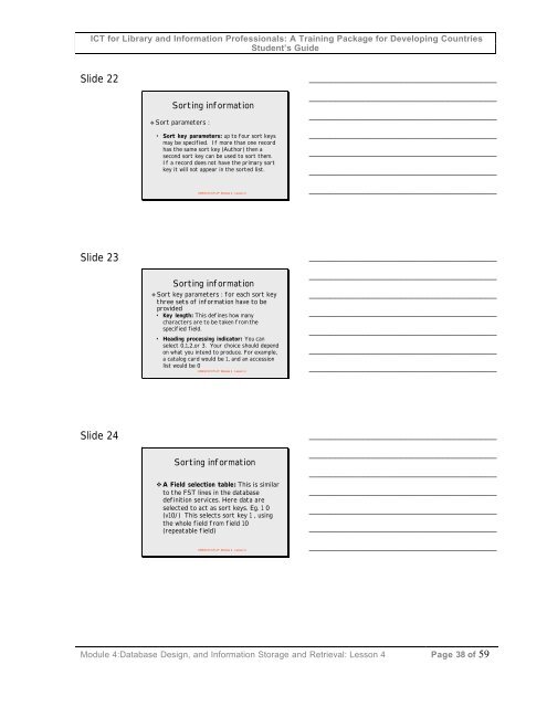 Database design, and information storage and retrieval