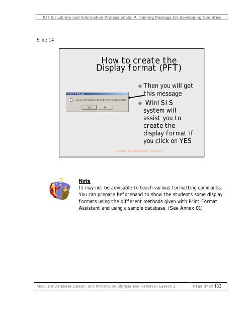 Database design, and information storage and retrieval