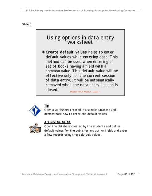 Database design, and information storage and retrieval