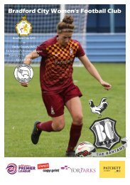 Bradford City WFC vs Derby County LFC Programme