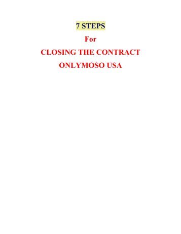 Flip Book 7 STEPS To CLose Contract
