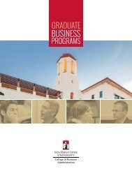 SDSU Graduate Business Programs