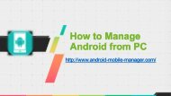 How to Manage Android from PC 