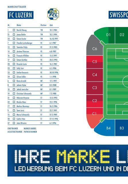 FC LUZERN Matchzytig N°3 16/17 (RSL 5)