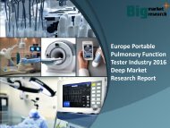 Europe Portable Pulmonary Function Tester Industry 2016 News & Demand