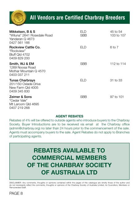 2016 Charbray National Sale Catalog