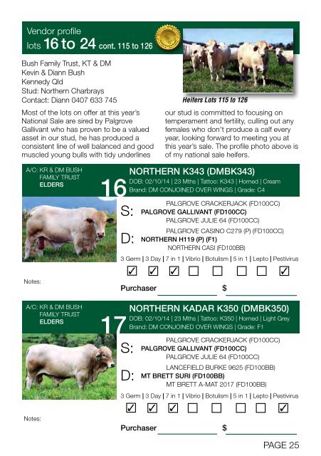 2016 Charbray National Sale Catalog