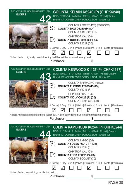 2016 Charbray National Sale Catalog