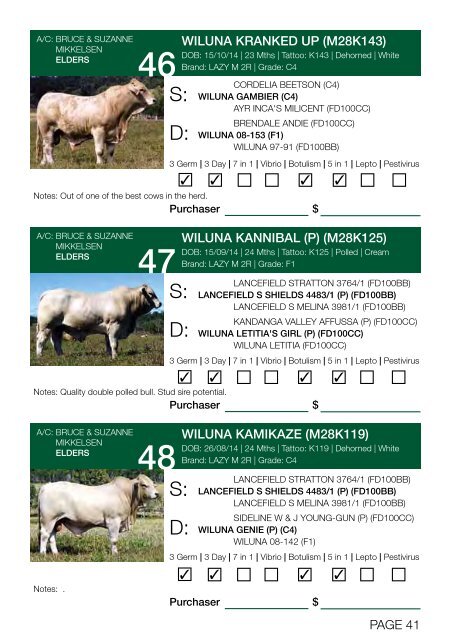 2016 Charbray National Sale Catalog