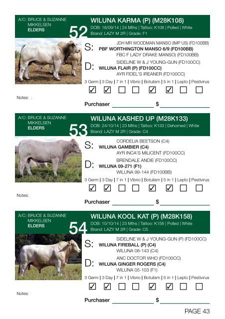 2016 Charbray National Sale Catalog