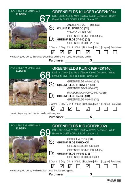 2016 Charbray National Sale Catalog