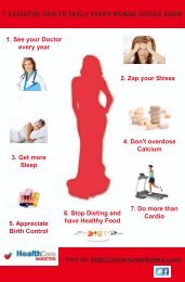Women's health-7 essential health skills-HCMARKETERS
